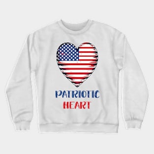 Patriotic Heart | Embrace the Spirit of the 4th of July Crewneck Sweatshirt